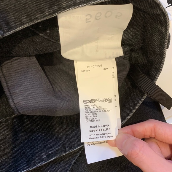 Sacai | Denim Handkerchief MIDI Skirt | Black | 1 (xs) - Picture 11 of 11